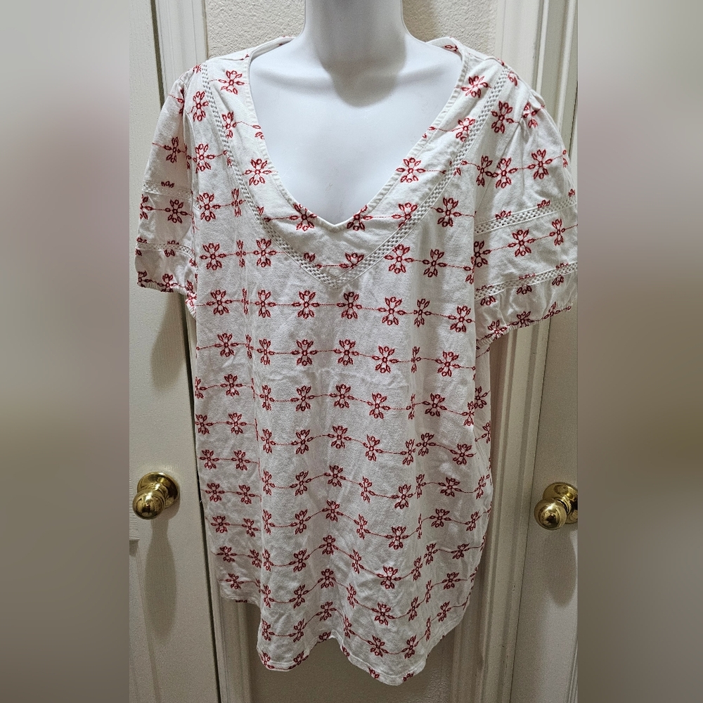Matilda Jane Enchanted Garden Carolina Eyelet Top Size Extra Large NWOT